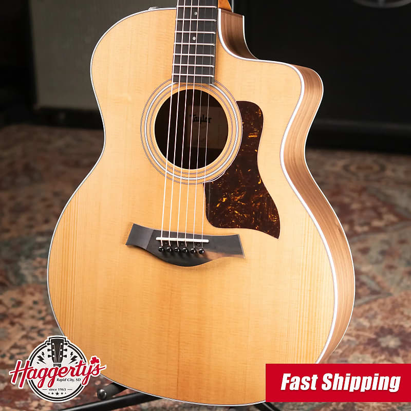 Taylor 214ce Grand Auditorium Acoustic-Electric Guitar with Structured Gig Bag image 1