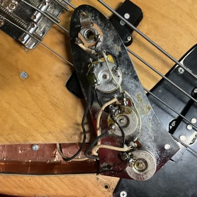 Fender Jazz Bass made in USA( 1973 ) 1972-1974 Maple Neck Pearl Block Inlays in good condition with original hard case and original owners manual image 23