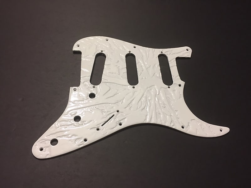 white Necronomicon laser engraved wood art pickguard for stratocaster plus FTGP Guitar case sticker image 1