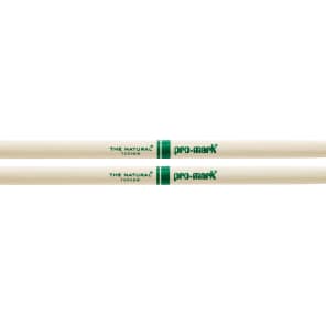 Pro-Mark TXR5BW Hickory 5B "The Natural" Unlacquered Wood Tip Drum Sticks (Pair)