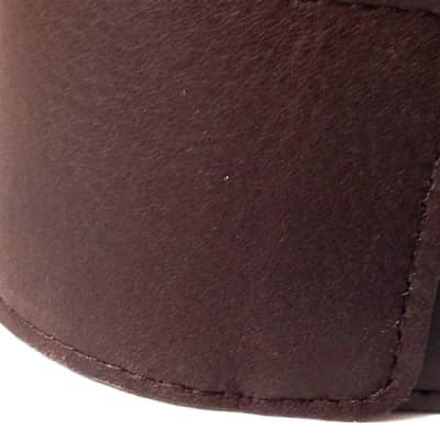 LOCK-IT Guitar Strap Brown  Soft Leather Patented Locking Technology image 2