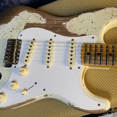 NEW ! Fender 2023 Fender Custom Shop LTD 56 Stratocaster Super Heavy Relic - Aged India Ivory - Authorized Dealer - 7.5lbs - G02583 image 1