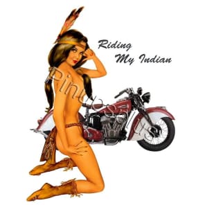 Indian motorcycle pin up girl outlet