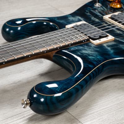 Fibenare Erotic Dalmat Blue Guitar, Ebony Fretboard, Poplar Burl, Tortoise Blue image 6