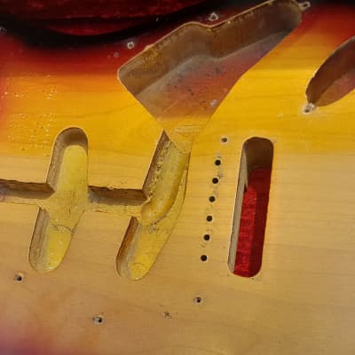 Fender Stratocaster 1963 Body sunburst factory refin image 19