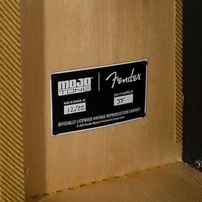 Mojotone Fender Tweed Deluxe Style 1x12 Speaker Guitar Amp Extension Cabinet with Lacquered Tweed Finish image 6