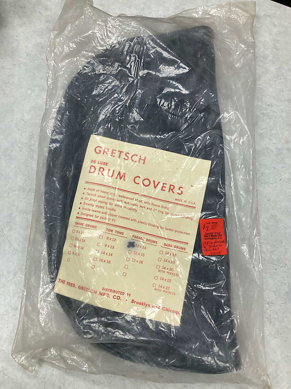 New Old Stock (still factory sealed) Gretsch 60's era 10 x14 drum cover very rare item image 1