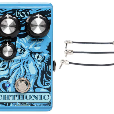 DOD Chthonic Fuzz Pedal + Gator Patch Cable 3 Pack for sale