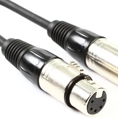 Hosa DMX-306 3-pin DMX Male to 5-pin DMX Female Adapter Cable - 6 inch image 1