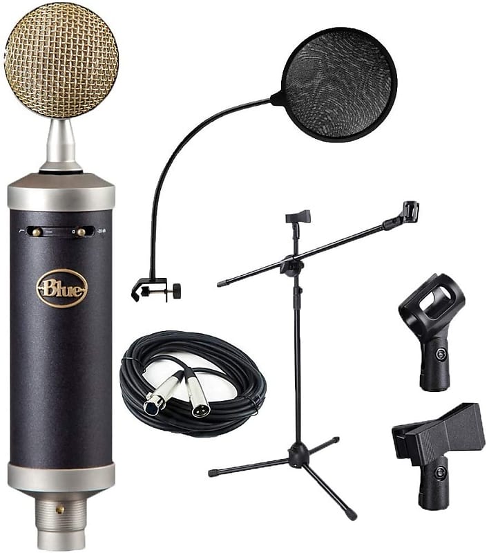Blue baby bottle SL Large Condenser Microphone,Mic Stand,Mic Clip