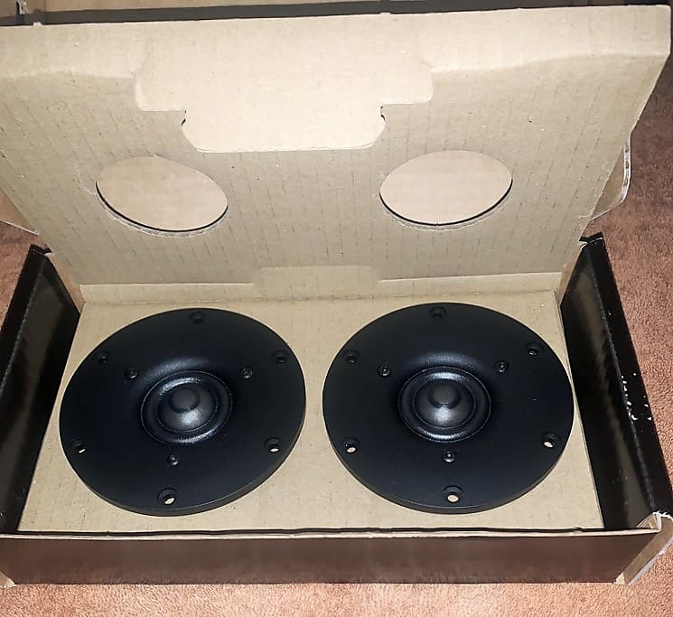 Pair of ScanSpeak Revelator D2904/7100-03 Wide Surround, Black Face Plate  			