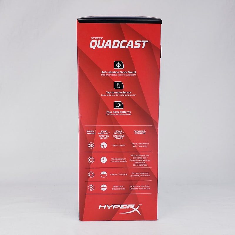 HyperX QuadCast USB Condenser Microphone - HX-MICQC-BK | Reverb