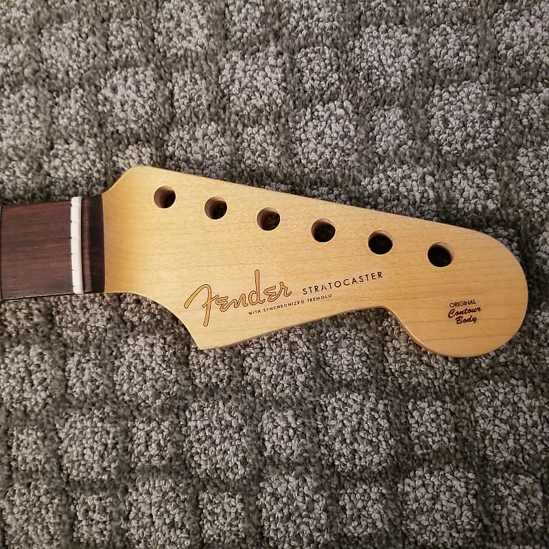 Musikraft Fender Stratocaster Neck. Dark Rosewood. Plek
