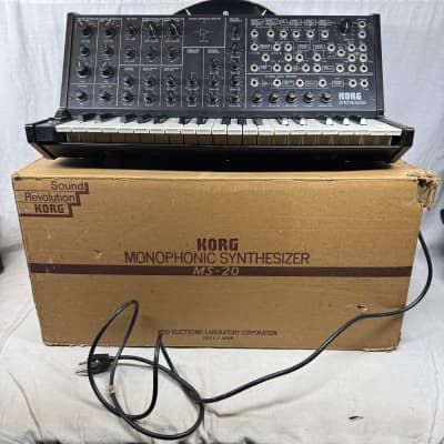Korg MS-20 ms20 Semi-Modular Analog Monophonic Synthesizer Keyboard with Box Vintage