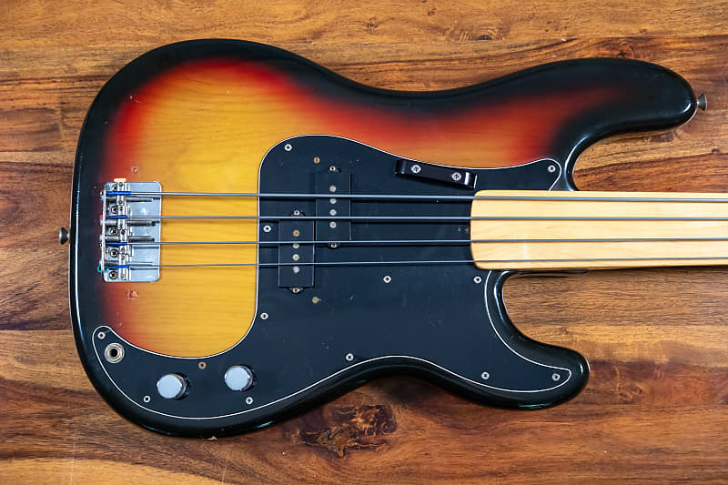 Fender Precision Bass Fretless with Maple Fingerboard 1970 - 1983 Sunburst image 1