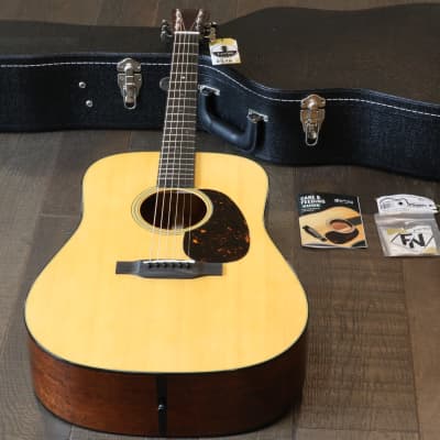 MINTY! 2022 Martin D-18 Natural Acoustic Dreadnaught Guitar + OHSC image 1
