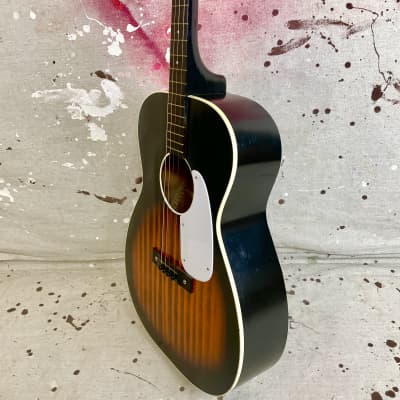 1965 Stella H-929 Tenor Acoustic Guitar Redburst Vintage 1960's w/Case & Extras image 7