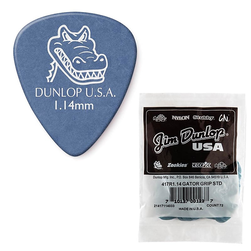 Dunlop 417R1.14 Gator Grip Guitar Picks 1.14mm 72-Pack image 1
