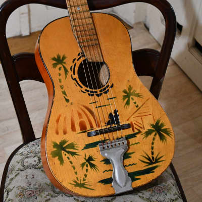 Vintage Cremona 510 – 1950s Parlor / Travel guitar, Czechoslovakia, Great Condition and Sound image 1