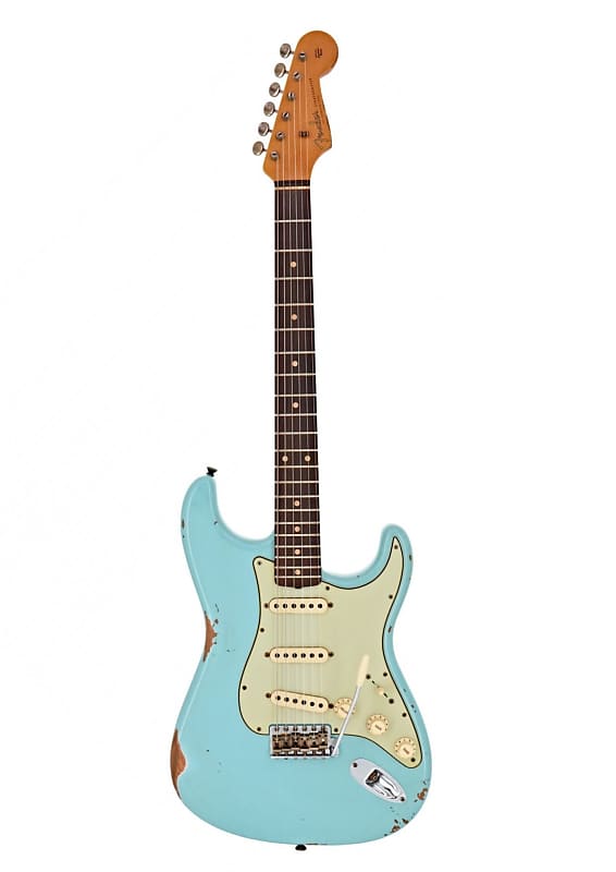 Fender Custom Shop '60 Reissue Stratocaster Relic 2022 Aged Daphne Blue image 1