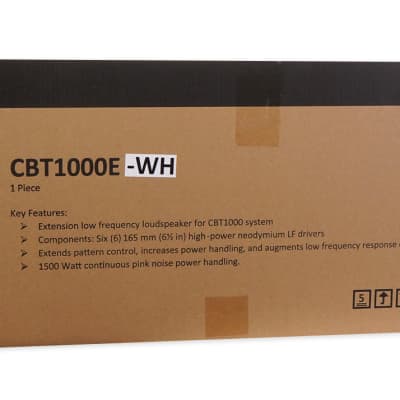 (2) JBL CBT 1000 1500 Watt White Wall Mount Line Array Column Speakers+Extension image 4