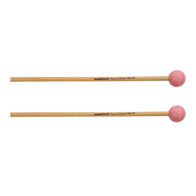 Malletech NR19B Natural Rubber Mallets (Pair), Birch Handles Reverb