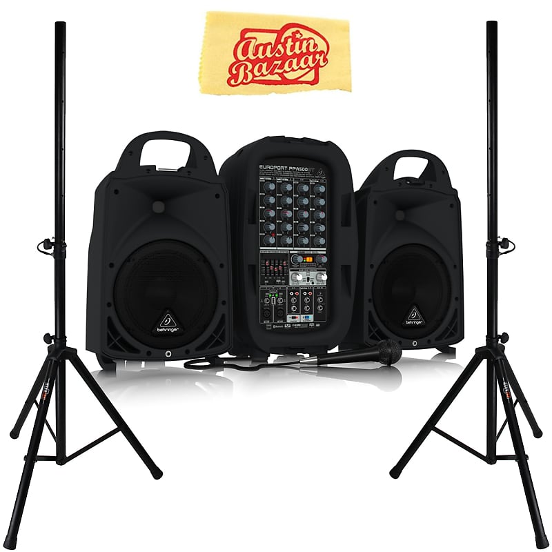 Behringer Europort PPA500BT 500W Portable PA System w/ Stands | Reverb