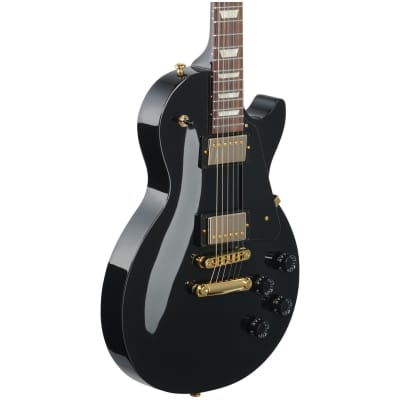 Gibson Exclusive Les Paul Studio Electric Guitar (with Soft Case), Ebony with Gold Hardware image 3