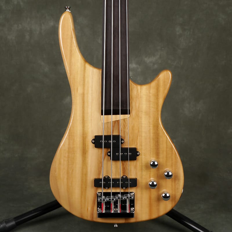 G4M Chicago Fretless Bass Guitar - Natural - 2nd Hand