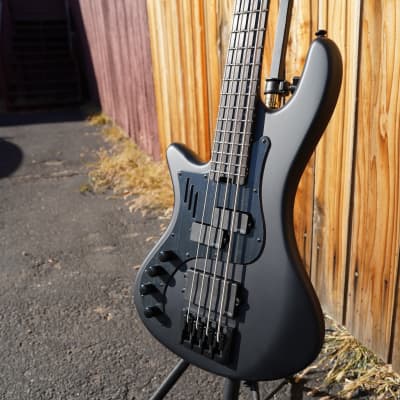 Schecter DIAMOND SERIES Stiletto-4 Stealth Pro EX - 35" Scale-BEAD-- Satin Black Left Handed 4-String Electric Bass Guitar (2023) image 5