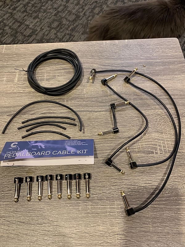 Crosby Audio Effects Pedalboard Cable Kit with gold tipped Reverb