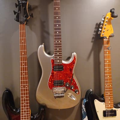 Fender Blacktop Stratocaster HH Floyd Rose 2012 - Titanium Silver image 1