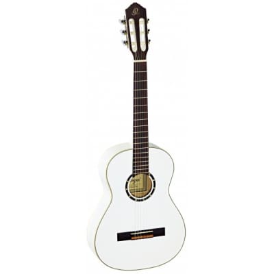 ORTEGA R121-3/4WH Konzert-Gitarre 3/4 inkl. Gigbag, weiss for sale