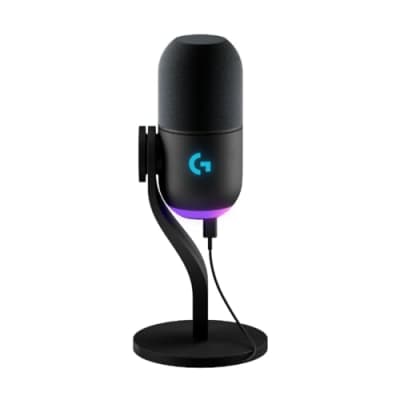 Logitech G Yeti GX Dynamic RGB Gaming Microphone with LIGHTSYNC, USB Mic for Streaming, Supercardioid, USB Plug and Play for PC/Mac - Black image 1
