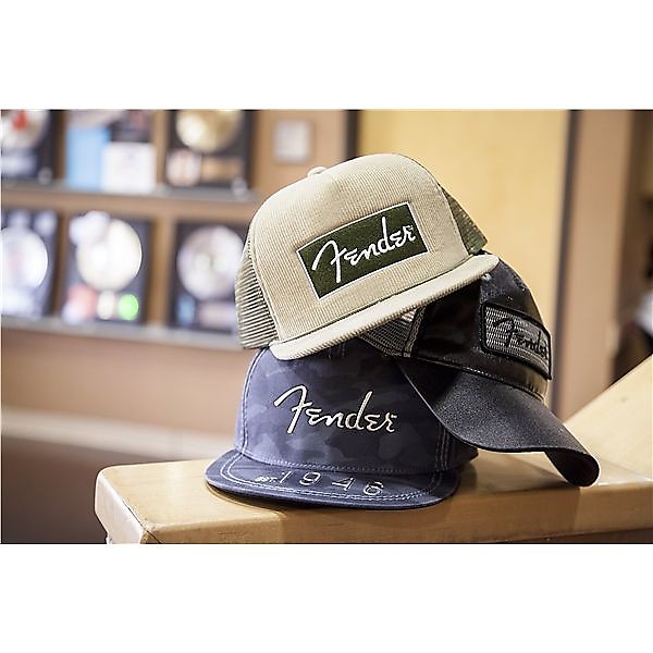 Fender Corduroy Trucker Cap, Olive Green, One Size 2016 image 5
