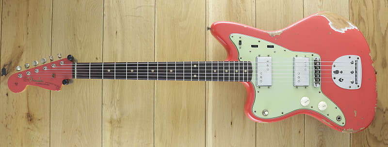 Fender Custom Shop Dealer Select CuNiFe Wide Range Jazzmaster Heavy Relic Fiesta Red , Left Handed R125194 image 1
