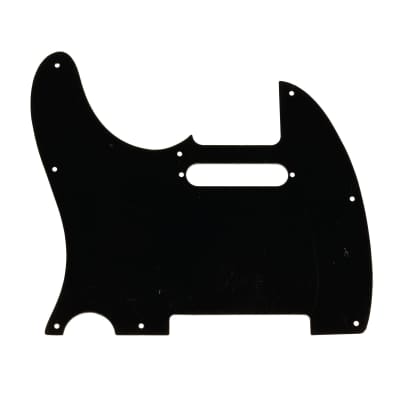 Black Replacement 3 Ply Tele Style Pickguard for Standard Tele Electric Guitar image 2