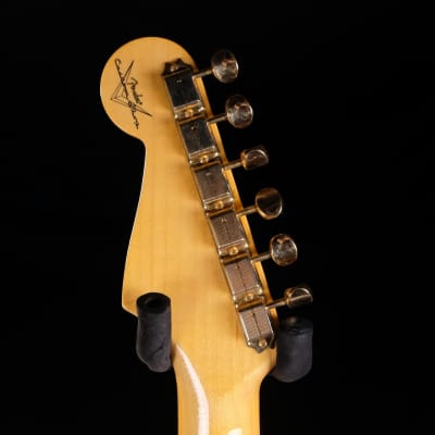Fender Vintage Custom '57 Stratocaster Electric Guitar - Aged White Blonde image 7