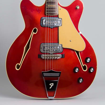 Fender  Coronado II Thinline Hollow Body Electric Guitar (1966), ser. #503080, original black tolex hard shell case. image 3