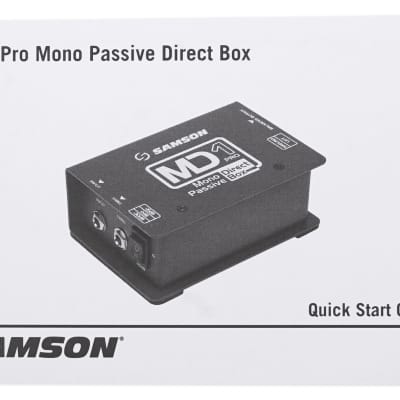 Samson S-Max MD1 Professional Passive Mono Direct DI Box,18Hz–40kHz image 5
