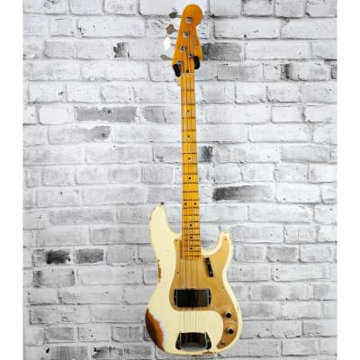 Fender Custom Shop '58 P Bass Heavy Relic, Maple Neck, Vintage White for sale