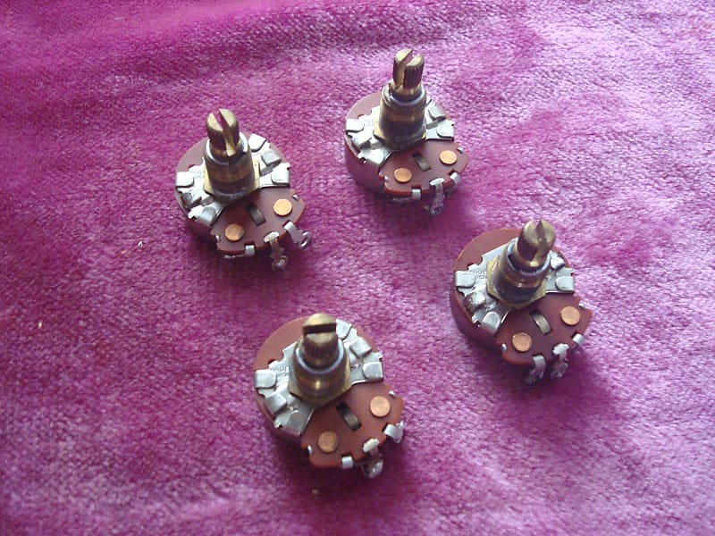 Vintage 1966 Gibson CTS 500k matched pot set Volume / Tone Reverb