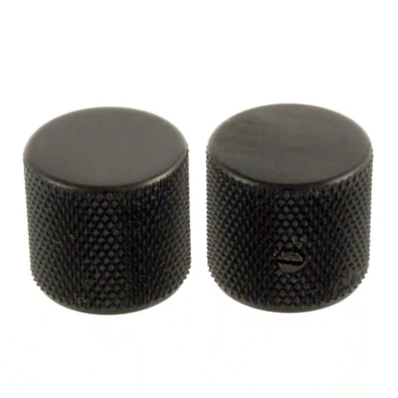 Allparts MK0115003 Metal Barrel Knobs Black Reverb