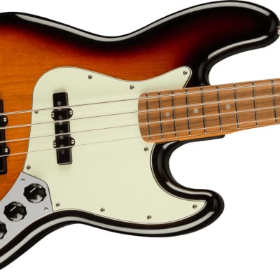 Fender Player Plus Jazz Electric Bass Pau Ferro Fingerboard, 3-Color Sunburst image 5