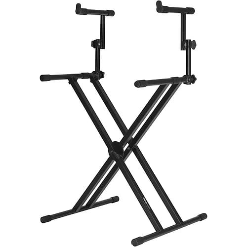 Gator Frameworks Deluxe 2-Tier X-Style Keyboard Stand (Black) image 1