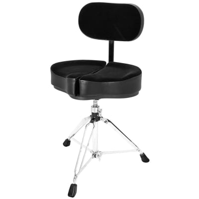 Ahead Spinal-G Saddle Drum Throne with Backrest, 3-Leg Base