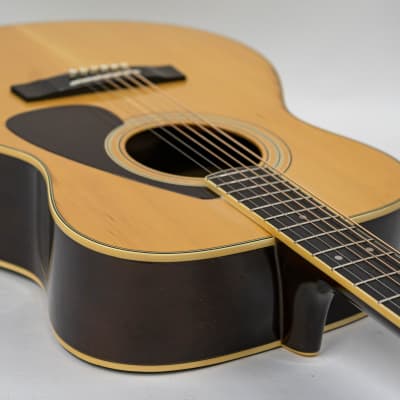 Yamaha FG-202 Nippon Gakki Orange Label Acoustic Guitar with Case - Natural image 10