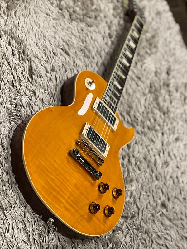 Tokai Love Rock LS-150F-3A LD Premium Series Japan with Solid Flamed Maple  Top in Lemon Drop | Reverb