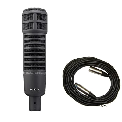 Electro-Voice RE20 (Black) Broadcast Announcer Microphone with Free XLR & Shipping!! -In-stock!!