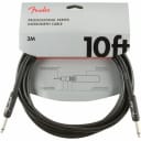 Fender Professional 10' ft. Guitar and Instrument Cable, Straight Ends, Black